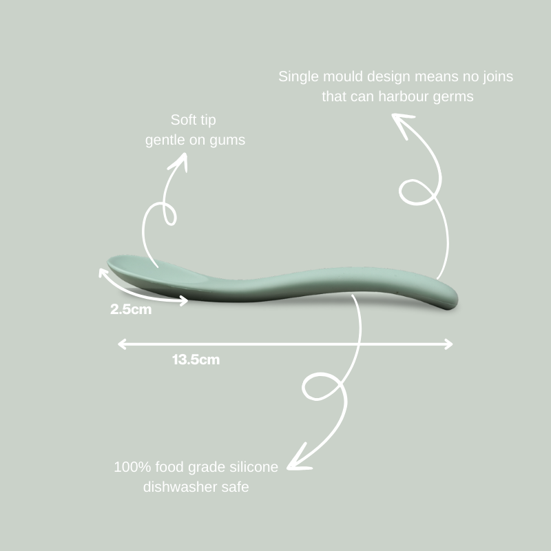 Stainless Steel Suction Plate & Silicone Spoon